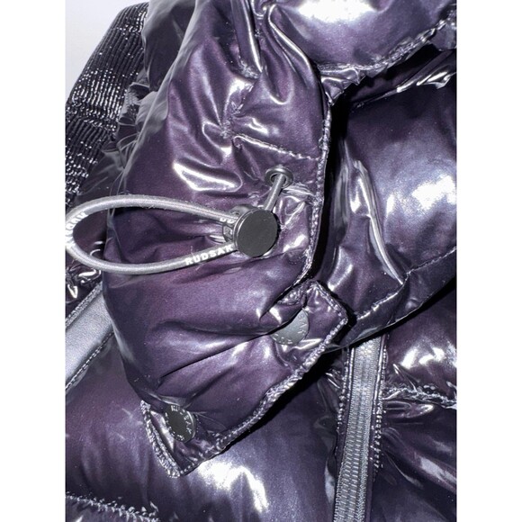 RUDSAK GLOSSY BLACK PUFFER HOODIE VEST NWOT small - Picture 10 of 11